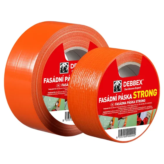 DEBBEX Fasádna páska STRONG B7062MA oranžová 50 mm × 50 m, UV odolná