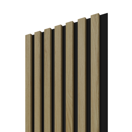 SOLID LINE 7S Natural Dub/Čierna – dekoratívne stenové lamely 265 × 305 × 15 mm