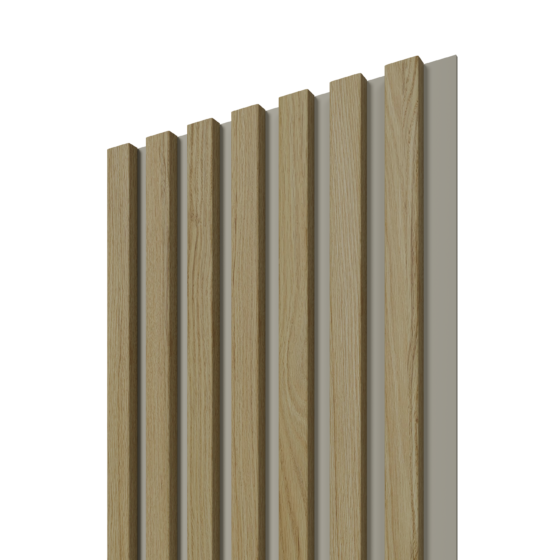 SOLID LINE 7S Natural Dub/Grey – dekoratívne stenové lamely 2650 × 350 × 15 mm