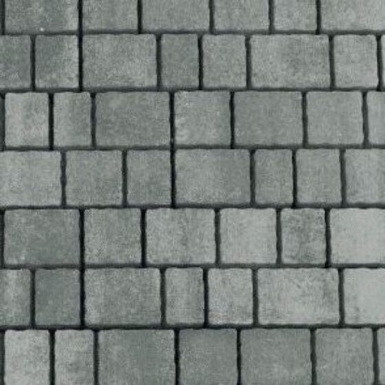 Semmelrock ARTE SQUARE kombi 8cm sivo-čierna