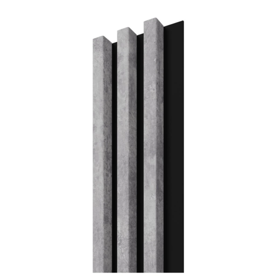 LINEA SLIM 3 stenové lamely-  urban (betónové) lamely na čiernom podklade