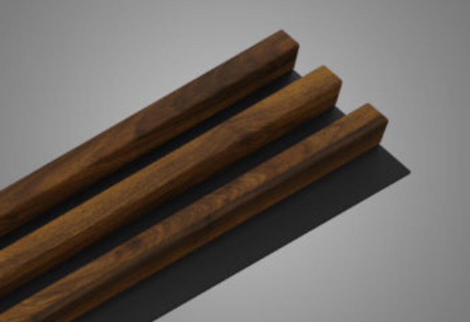 LINEA SLIM 3 stenové lamely - hazelnut/čierny