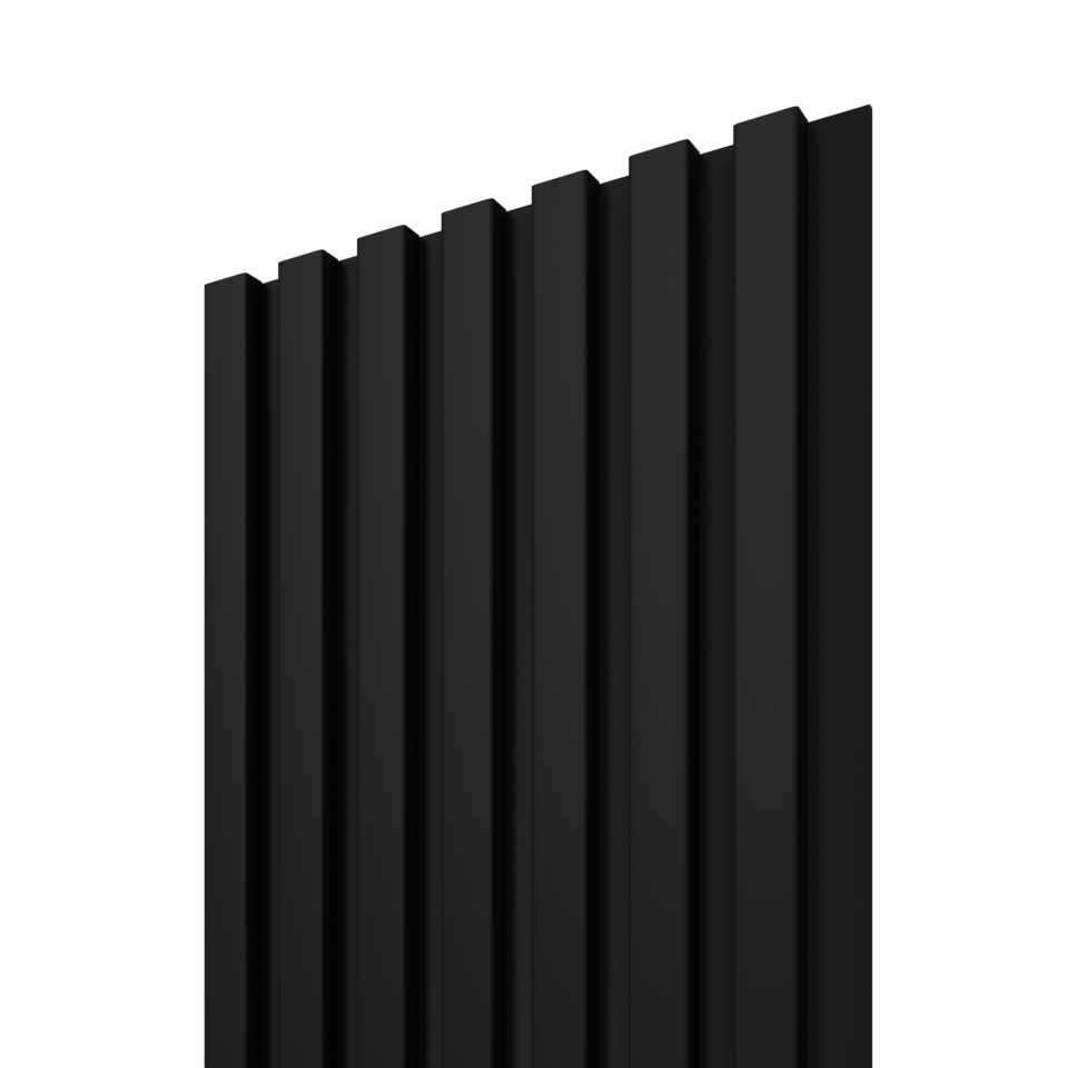 SOLID LINE 7S Čierna/Čierna – dekoratívne stenové lamely 2650 × 305 × 15 mm
