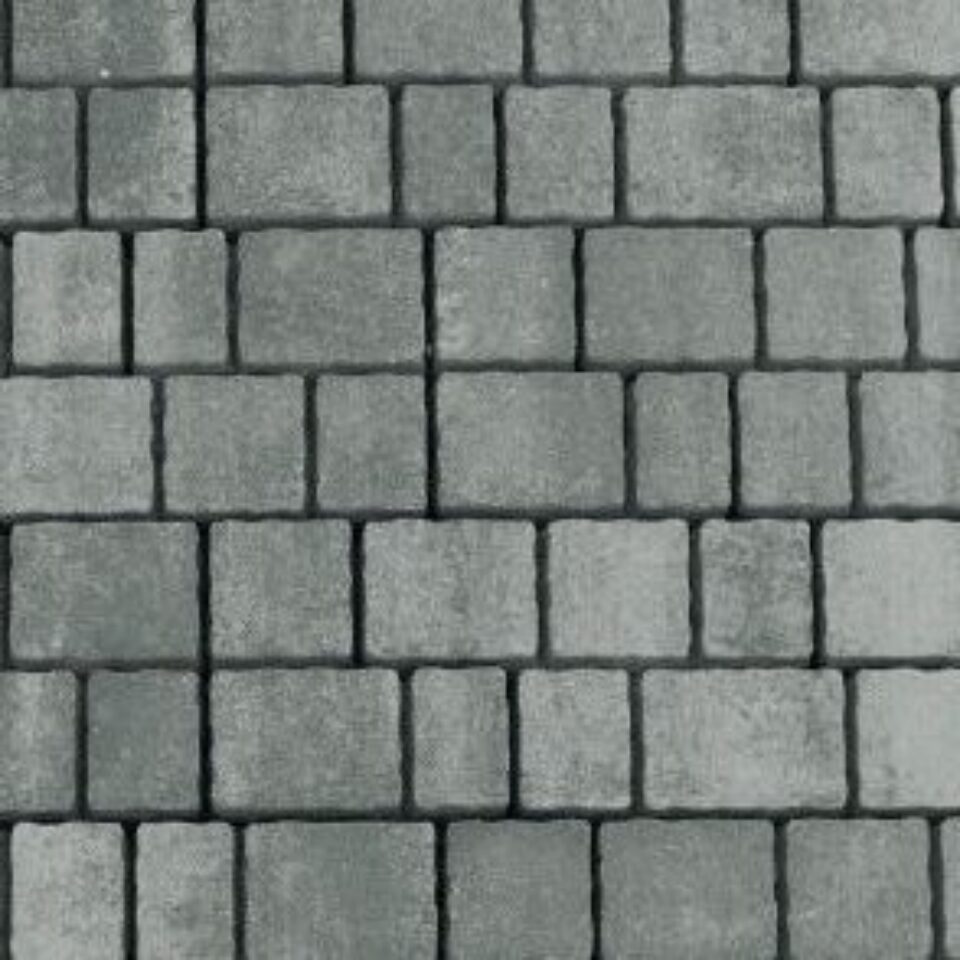 Semmelrock ARTE SQUARE kombi 8cm sivo-čierna