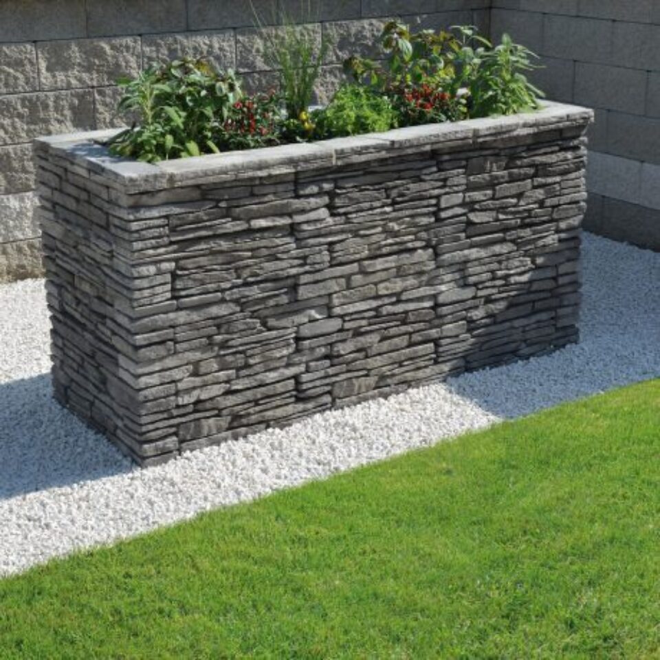 Semmelrock BRADSTONE kvetináč 1 sivá melírovaná