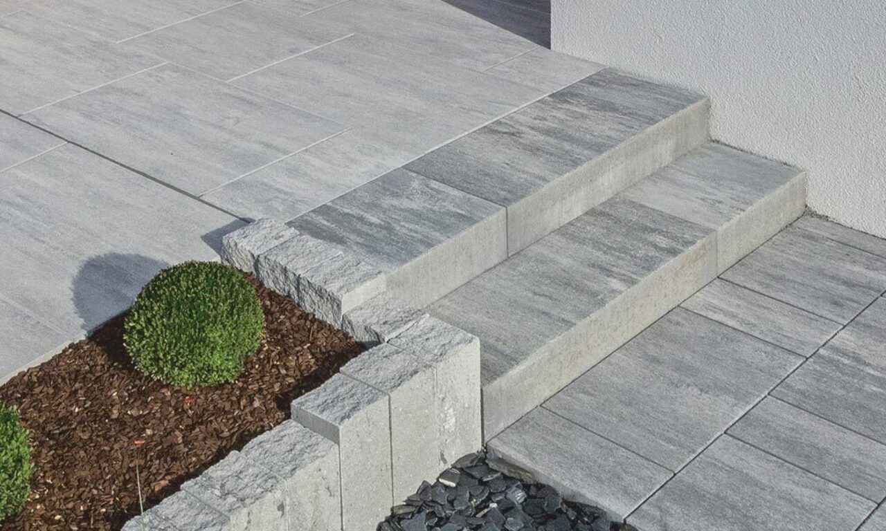 Friedl kvadrovy schod Linea 100x40x15 cm zulovo siva tienovana DP30
