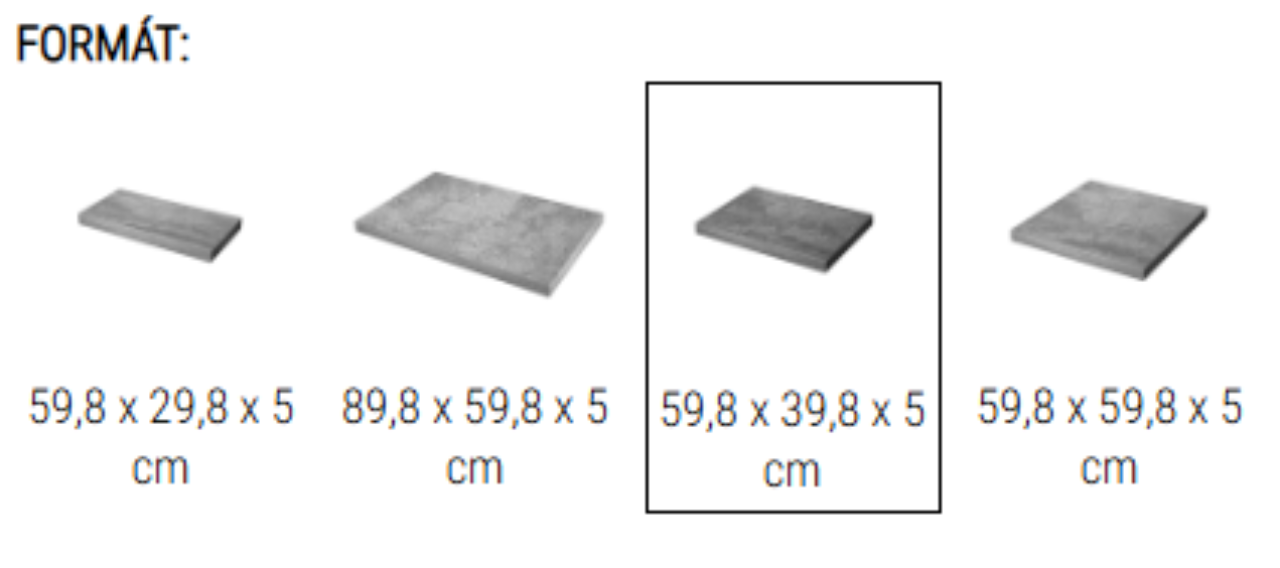 Friedl Largo podlahova platna 598x398x5 cm ladovo siva tienovana DP30