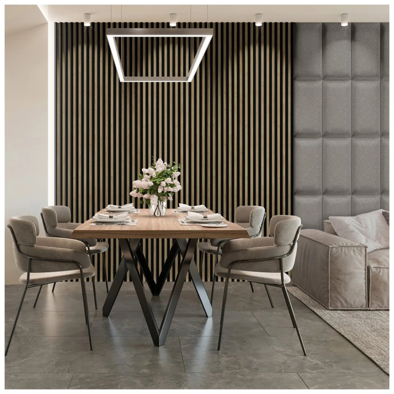 Stenova lamela LINEA 1 CIERNY DUB 2