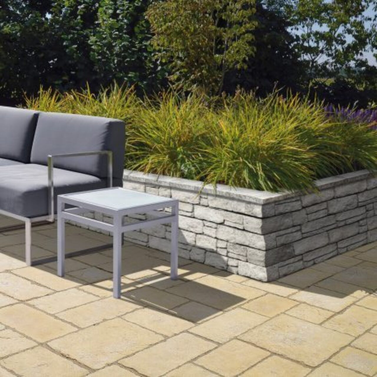 Semmelrock BRADSTONE mountain block mur 295x225x10cm sivo biela melirovana2